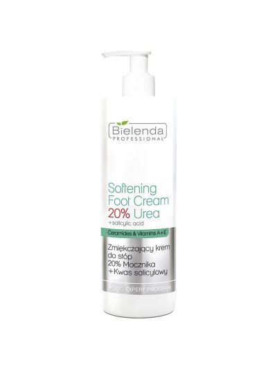 Bielenda Professional Softening Foot Cream 20% Urea zmiękczający krem do stóp 20% Mocznika + Kwas Salicylowy 500ml