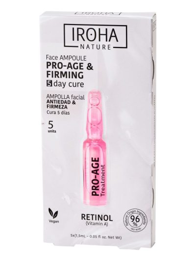 IROHA nature Retinol Pro-Age Face Ampoule przeciwstarzeniowo-ujędrniające ampułki do twarzy z retinolem 5x1.5ml