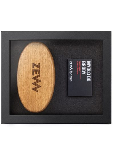 Zew For Men Pakiet Brodacza zestaw mydło do brody 85ml + szczotka do profesjonalnej pielęgnacji zarostu