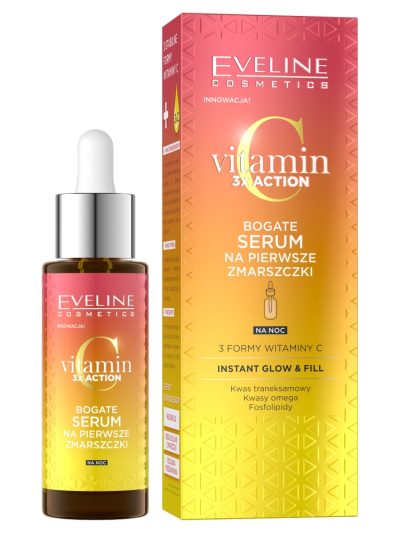 Eveline Cosmetics Vitamin C 3x Action bogate serum na pierwsze zmarszczki 30ml