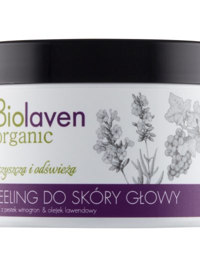 Biolaven Odświeżający peeling do skóry głowy Olej z Pestek Winogron & Olejek Lawendowy 150ml