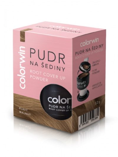 Colorwin Puder kryjący odrost i zwiększający objętość włosów Orzechowy 3.2g
