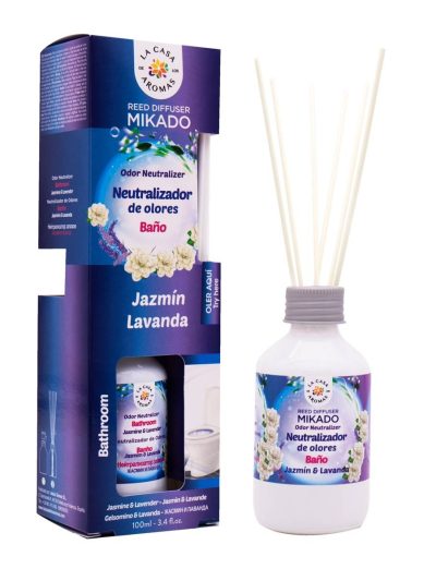 La Casa de los Aromas Special Odor Neutralizer Reed Diffuser Bathroom patyczki zapachowe Jaśmin i Lawenda 100ml