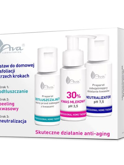 Ava Laboratorium Professional Home Therapy zestaw do domowej eksfoliacji w trzech krokach z kwasem mlekowym