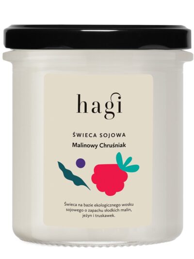 Hagi Mała świeca sojowa Malinowy Chruśniak 215ml