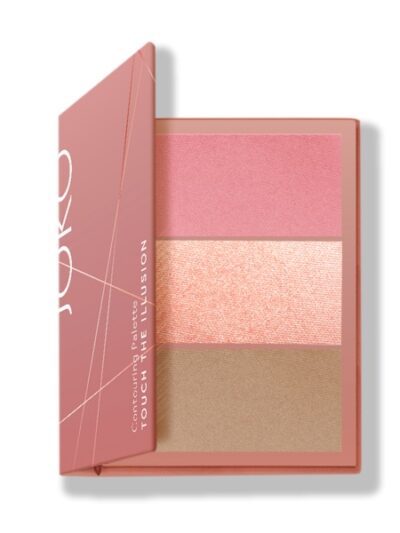 Joko Touch The Illusion Contouring Palette paletka do konturowania twarzy 3w1 01 Pink 3x3.5g