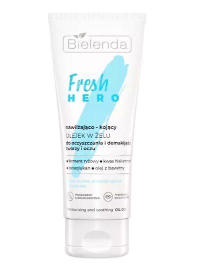 Bielenda Fresh Hero nawilżająco-kojący olejek w żelu do oczyszczania i demakijażu twarzy i oczu 90g