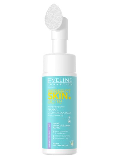 Eveline Cosmetics Perfect Skin.acne myjąca pianka ze szczotką oczyszczającą pory 150ml