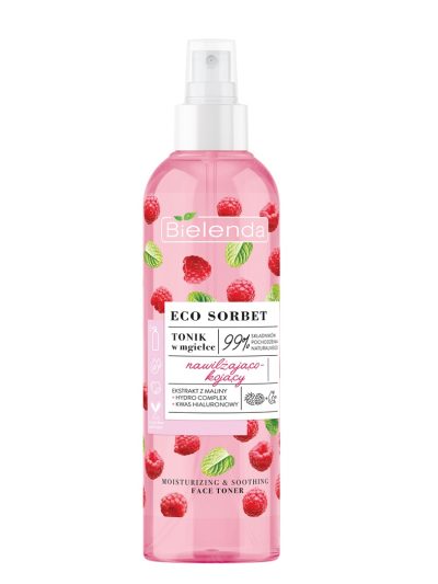 Bielenda Eco Sorbet tonik w mgiełce nawilżająco-kojący Malina 200ml