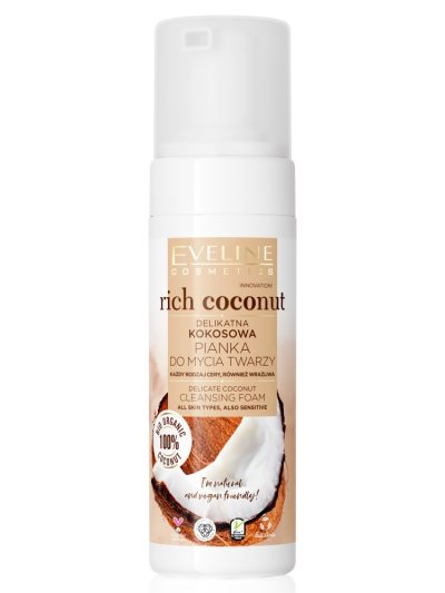 Eveline Cosmetics Rich Coconut delikatna kokosowa pianka do mycia twarzy 150ml
