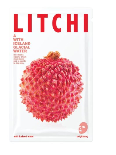 Blue Dot Mask A With Iceland Glacial Water rozświetlająca maseczka w płacie Litchi 20g