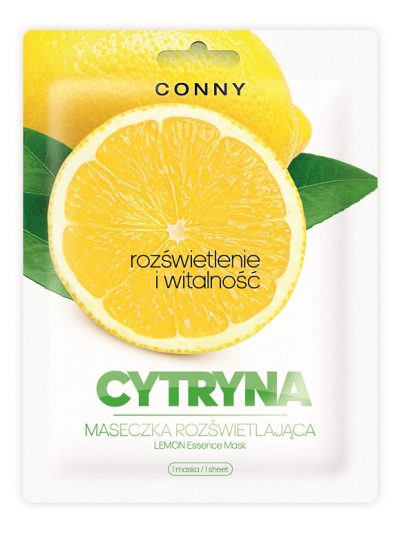 Conny Lemon Essence Mask rozświetlająca maseczka w płachcie Cytryna 23g