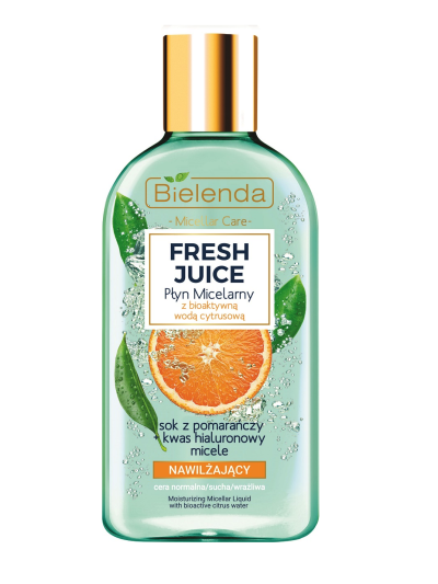 Bielenda Fresh Juice płyn micelarny nawilżający z wodą cytrusową Pomarańcza 500ml