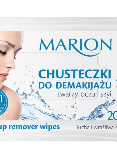 Marion Make-up Remover Wipes chusteczki do demakijażu twarzy oczu i szyi  - sucha i wrażliwa skóra 20szt