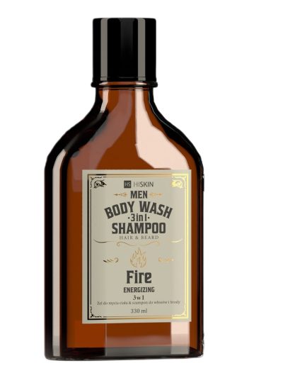 HiSkin Men Whisky żel do mycia ciała i szampon do włosów i brody 3w1 Fire 330ml