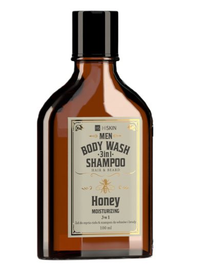 HiSkin Men Whisky żel do mycia ciała i szampon do włosów i brody 3w1 Honey 100ml