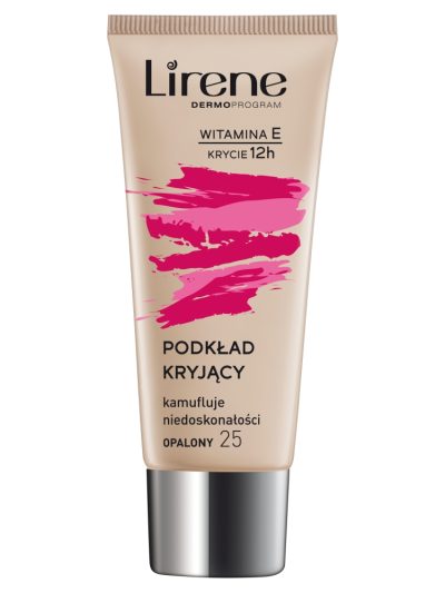 Lirene Podkład kryjący kamuflujący niedoskonałości z witaminą E 25 Opalony 30ml